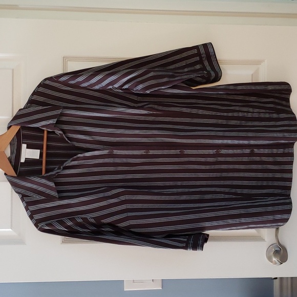 Worthington Tops - 3X 🛍3/$30🛍 Worthington Brown Button Down w/ Blue Stripes